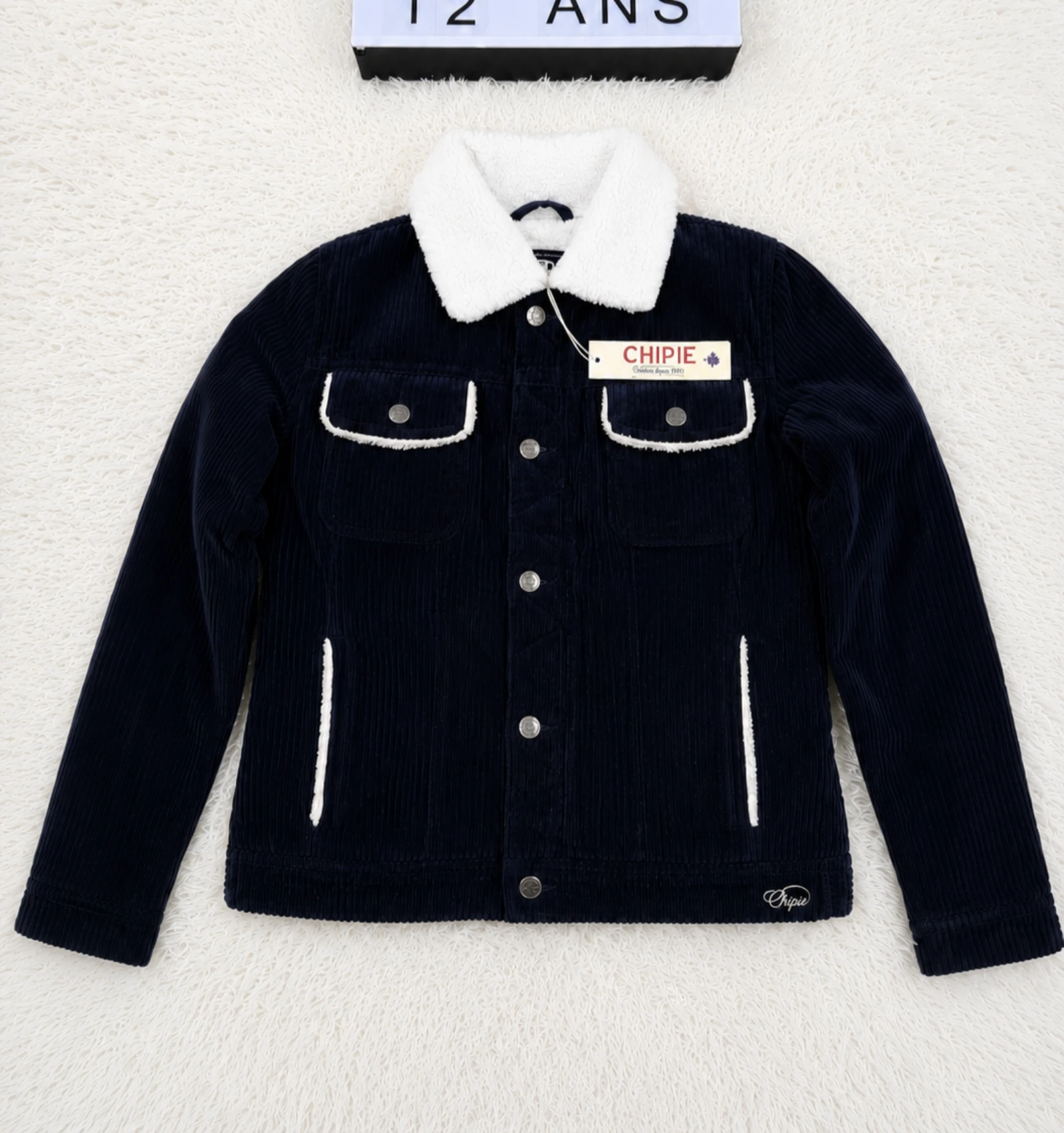 Chipie ribbed velvet jacket lined with sherpa XS 12 years 👒 – photo 3